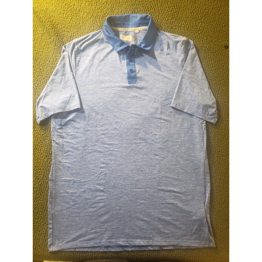 KJUS Luca Polo Shirt Mens LARGE 54 Regular Short Sleeve Blue Golf Performance